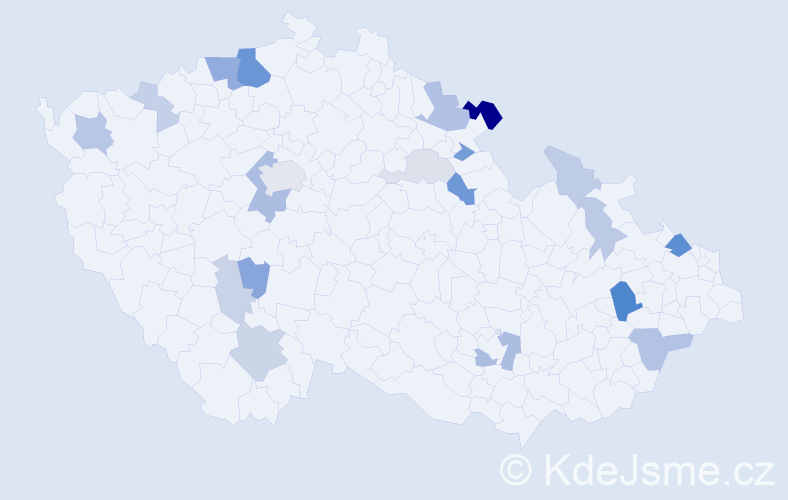 Příjmení: 'Bartschová', počet výskytů 50 v celé ČR