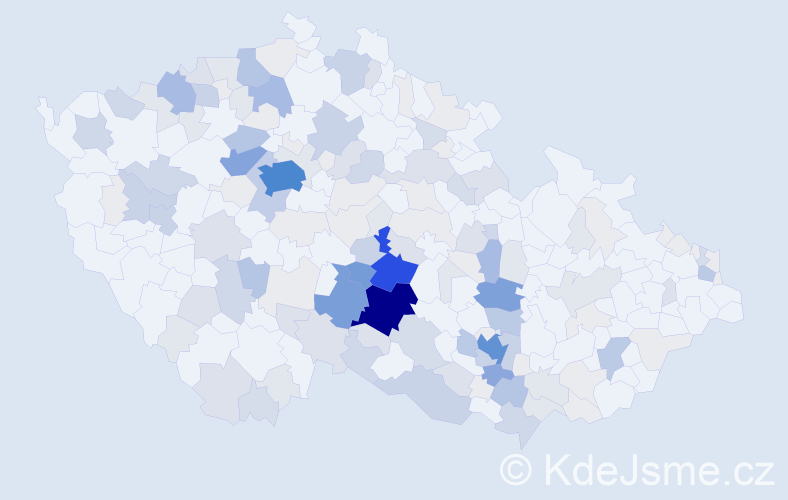 Příjmení: 'Palán', počet výskytů 607 v celé ČR