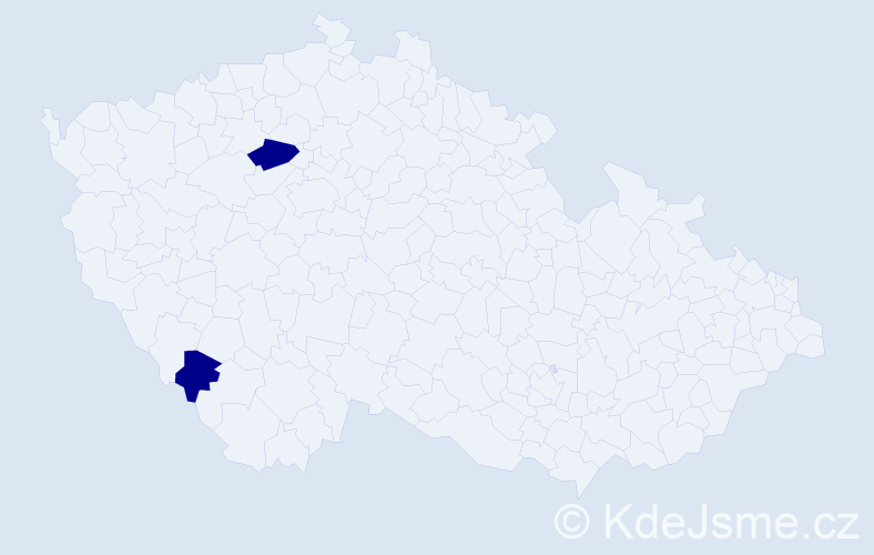 Příjmení: 'Frydlewiczová', počet výskytů 2 v celé ČR