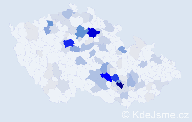 Příjmení: 'Babák', počet výskytů 361 v celé ČR