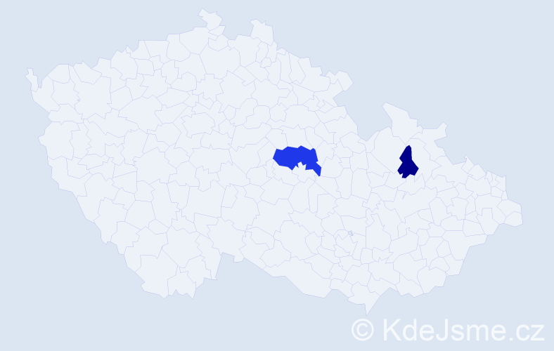 Příjmení: 'Echingerová', počet výskytů 4 v celé ČR