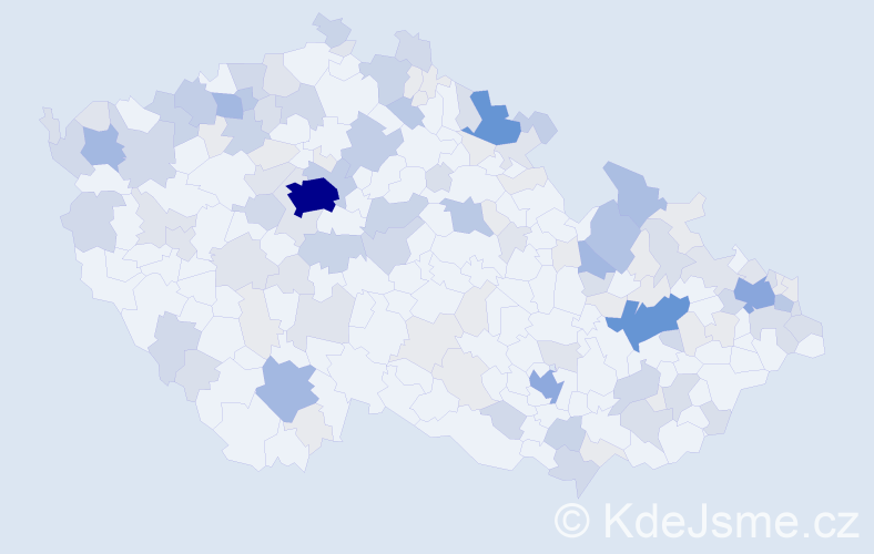Příjmení: 'Schubert', počet výskytů 435 v celé ČR