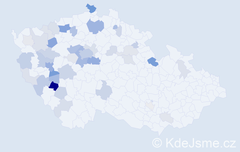 Příjmení: 'Vosková', počet výskytů 157 v celé ČR