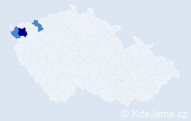 Příjmení: 'Šimorek', počet výskytů 5 v celé ČR