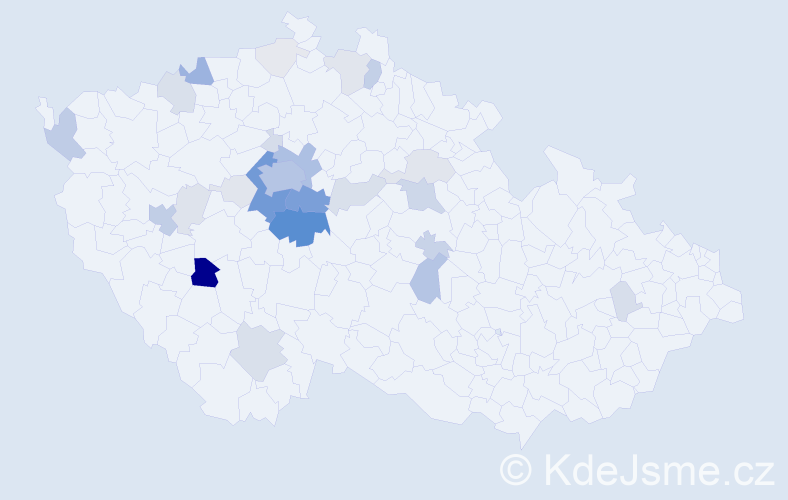 Příjmení: 'Troníček', počet výskytů 142 v celé ČR