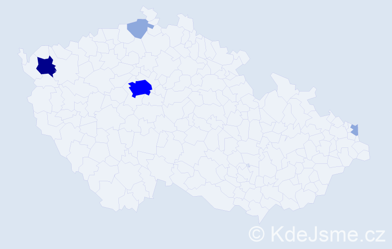 Příjmení: 'Goralka', počet výskytů 11 v celé ČR