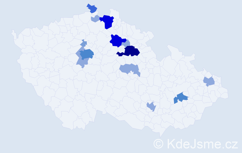 Příjmení: 'Kolcová', počet výskytů 37 v celé ČR