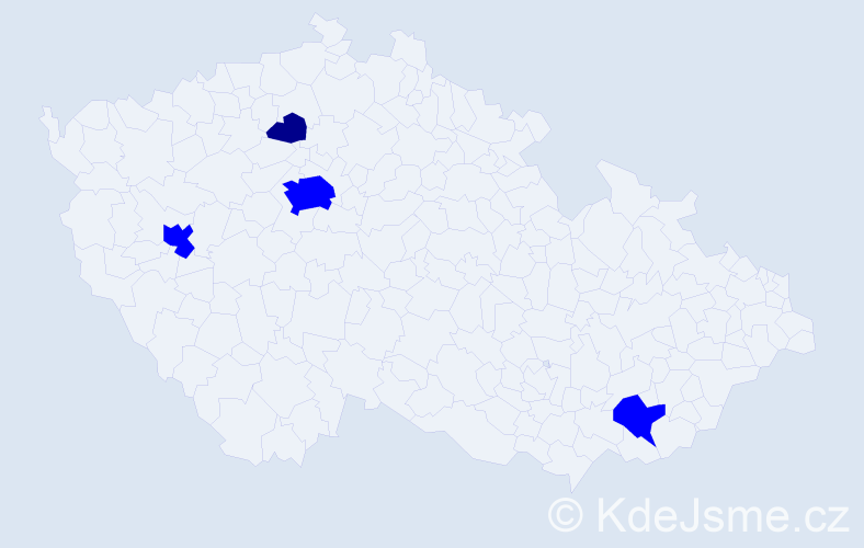 Příjmení: 'Ludchak', počet výskytů 5 v celé ČR
