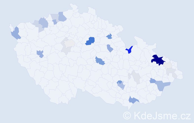 Příjmení: 'Weiszová', počet výskytů 86 v celé ČR