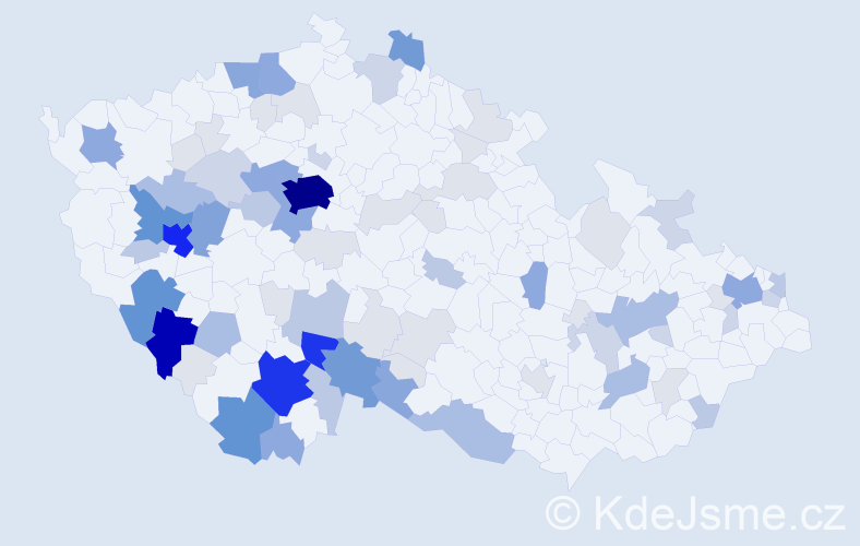 Příjmení: 'Kopačka', počet výskytů 294 v celé ČR