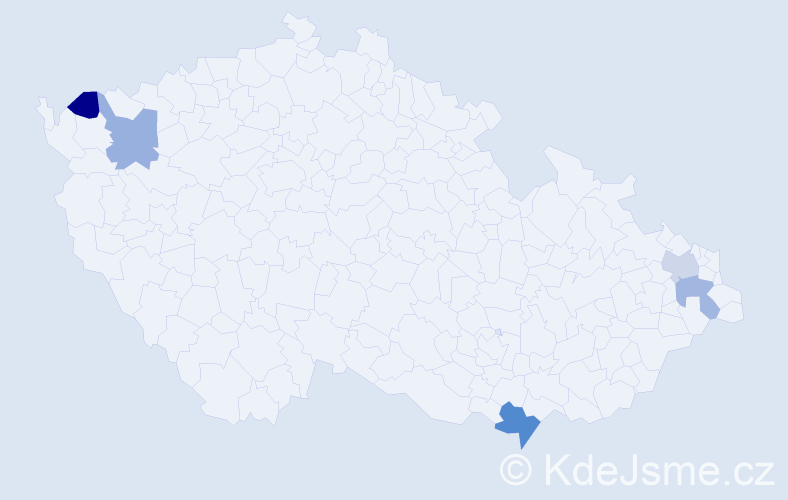 Příjmení: 'Starynská', počet výskytů 6 v celé ČR