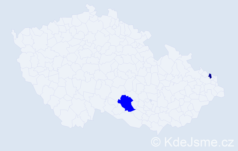 Příjmení: 'Kurňavka', počet výskytů 3 v celé ČR