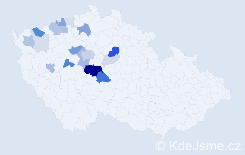 Příjmení: 'Drožová', počet výskytů 64 v celé ČR