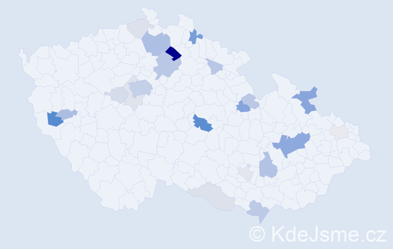 Příjmení: 'Ander', počet výskytů 63 v celé ČR