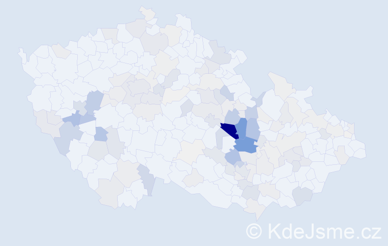 Příjmení: 'Andrlíková', počet výskytů 489 v celé ČR
