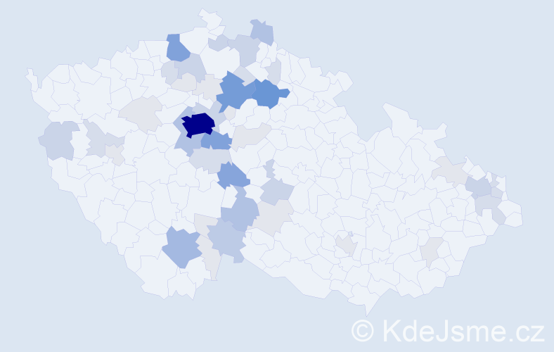 Příjmení: 'Doškářová', počet výskytů 168 v celé ČR