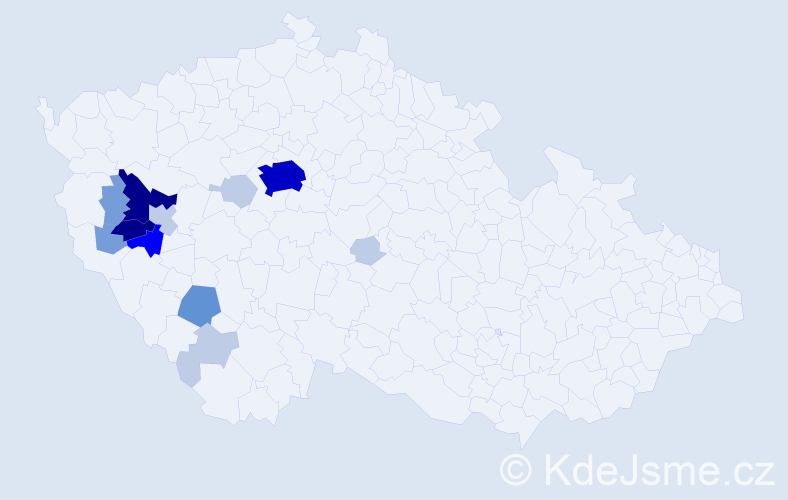 Příjmení: 'Dražský', počet výskytů 51 v celé ČR