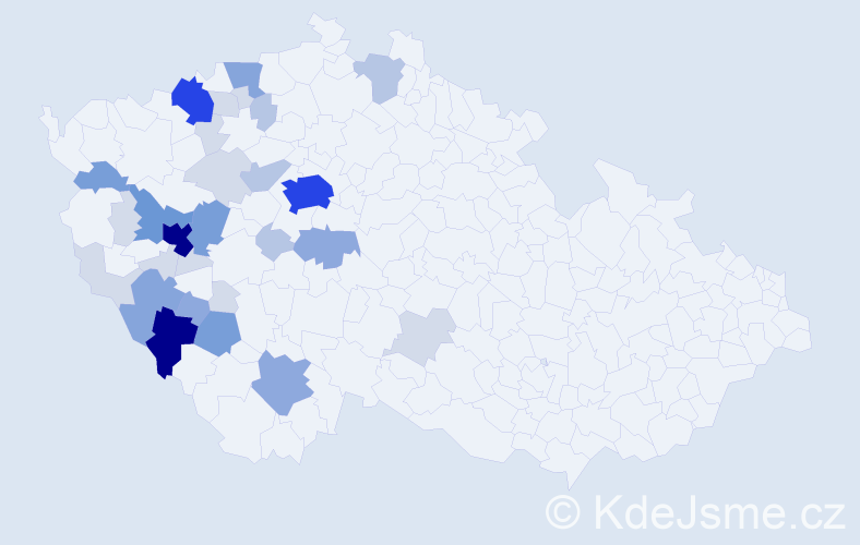 Příjmení: 'Řáhová', počet výskytů 112 v celé ČR