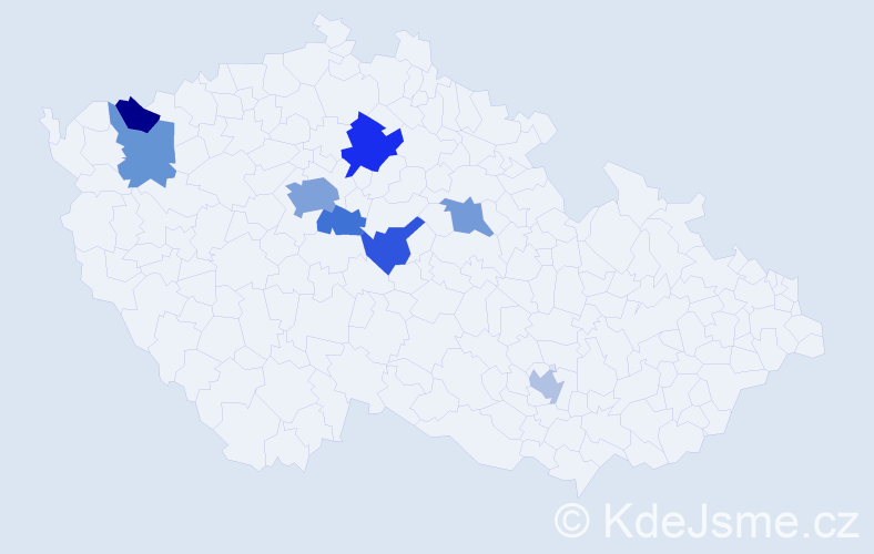 Příjmení: 'Kravtsova', počet výskytů 14 v celé ČR