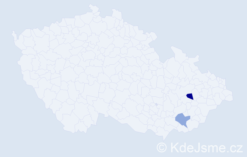 Příjmení: 'Retlová', počet výskytů 2 v celé ČR