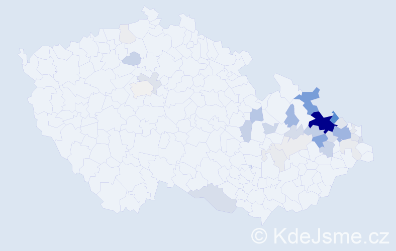 Příjmení: 'Dehner', počet výskytů 135 v celé ČR