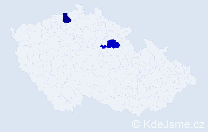 Příjmení: 'Šianderová', počet výskytů 2 v celé ČR