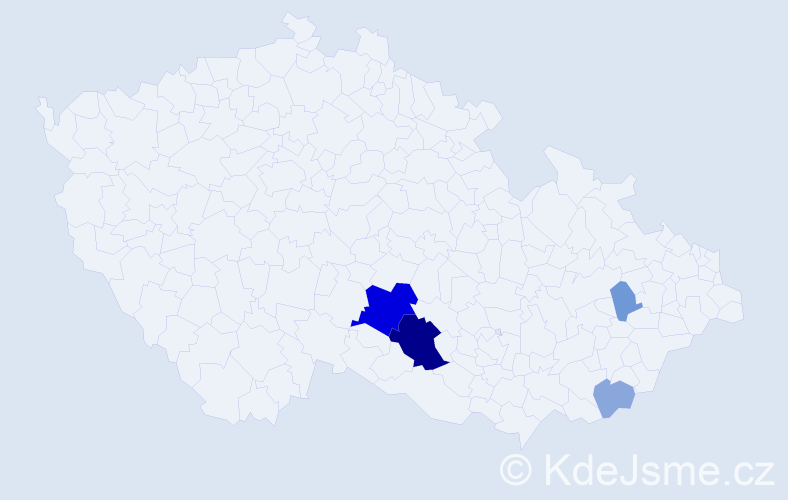 Příjmení: 'Brestovská', počet výskytů 14 v celé ČR