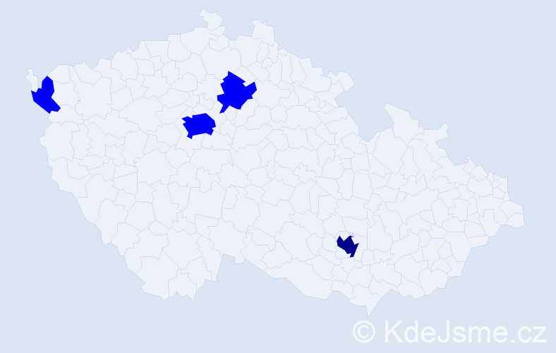 Příjmení: 'Baldan', počet výskytů 5 v celé ČR