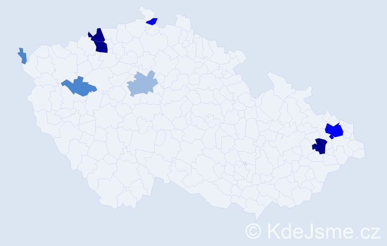 Příjmení: 'Kozloková', počet výskytů 24 v celé ČR