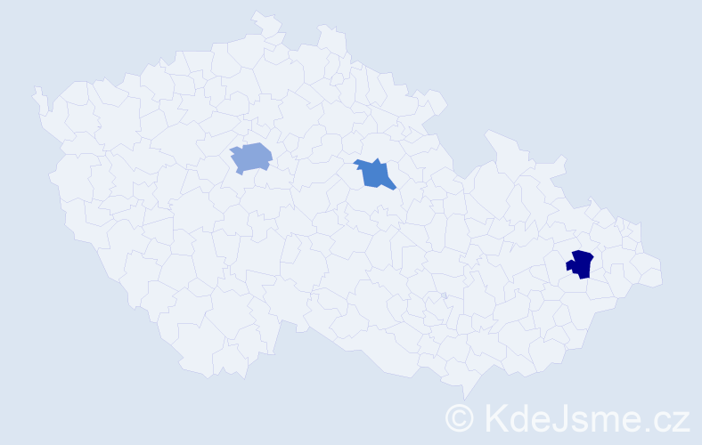 Příjmení: 'Collis', počet výskytů 5 v celé ČR