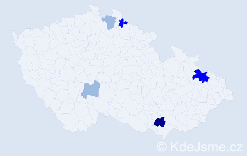 Příjmení: 'Stankoci', počet výskytů 12 v celé ČR