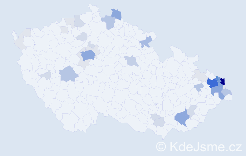 Příjmení: 'Mazurek', počet výskytů 164 v celé ČR
