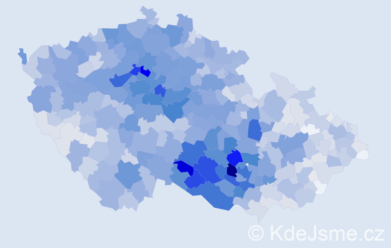 Příjmení: 'Pokorná', počet výskytů 11062 v celé ČR