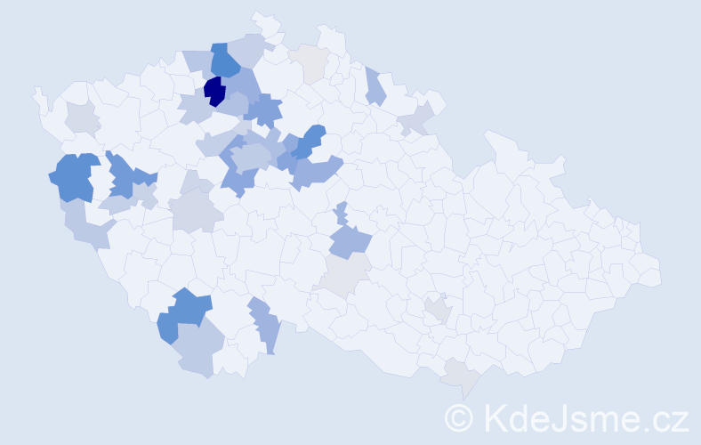 Příjmení: 'Vyšatová', počet výskytů 178 v celé ČR