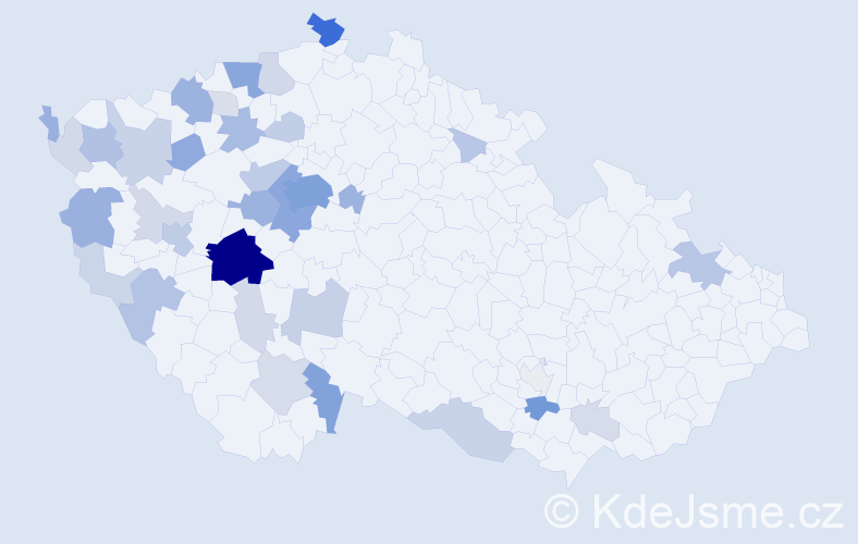 Příjmení: 'Milec', počet výskytů 149 v celé ČR