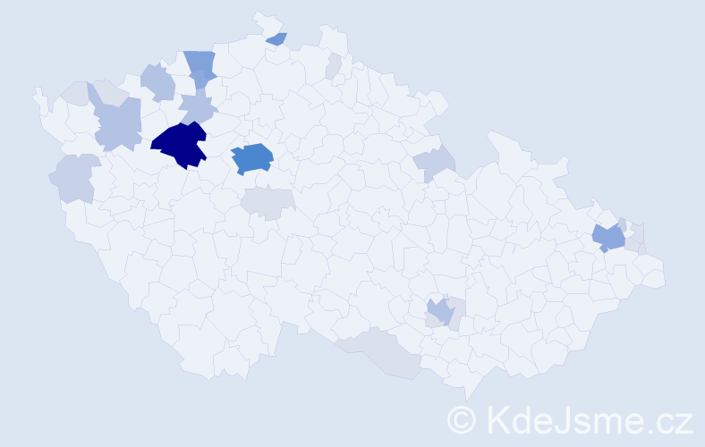 Příjmení: 'Bidrmanová', počet výskytů 86 v celé ČR