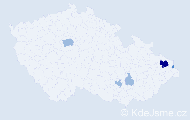 Příjmení: 'Valiašková', počet výskytů 9 v celé ČR