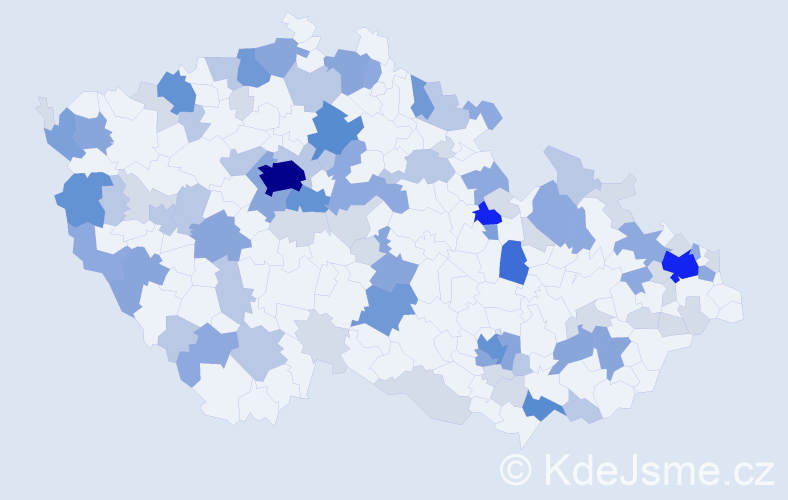 Příjmení: 'Blaško', počet výskytů 269 v celé ČR