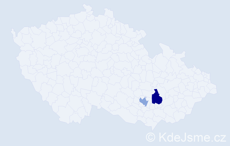 Příjmení: 'Köbölová', počet výskytů 2 v celé ČR
