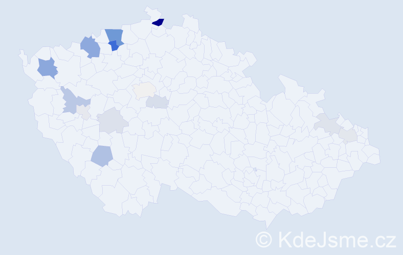 Příjmení: 'Schuldesová', počet výskytů 42 v celé ČR