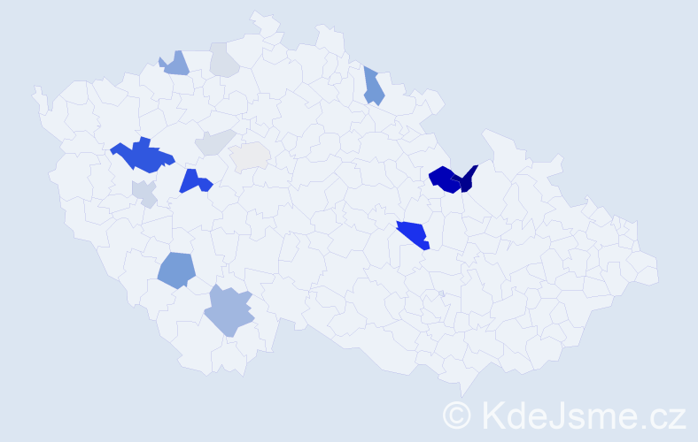 Příjmení: 'Bajtová', počet výskytů 35 v celé ČR
