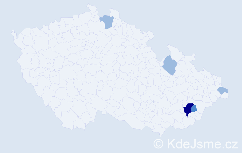 Příjmení: 'Wallková', počet výskytů 9 v celé ČR
