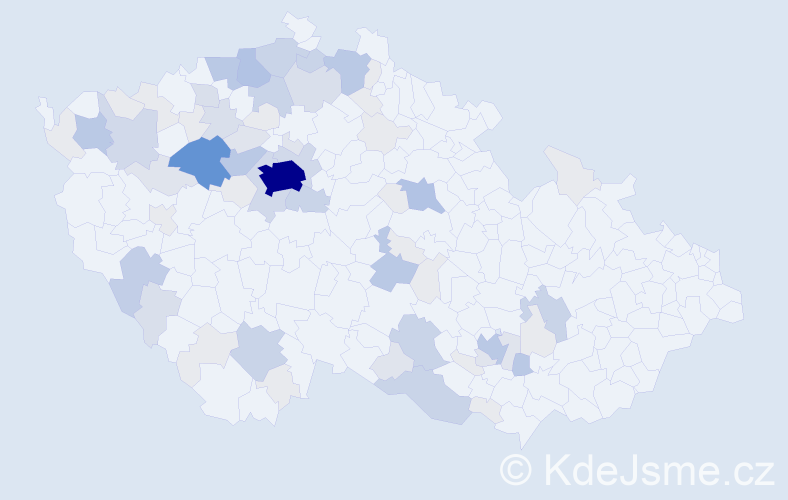Příjmení: 'Ryvolová', počet výskytů 253 v celé ČR