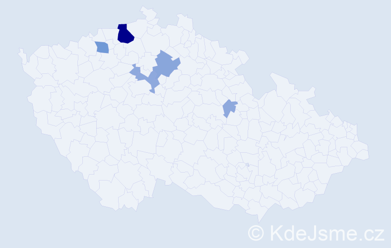 Příjmení: 'Burkovec', počet výskytů 17 v celé ČR