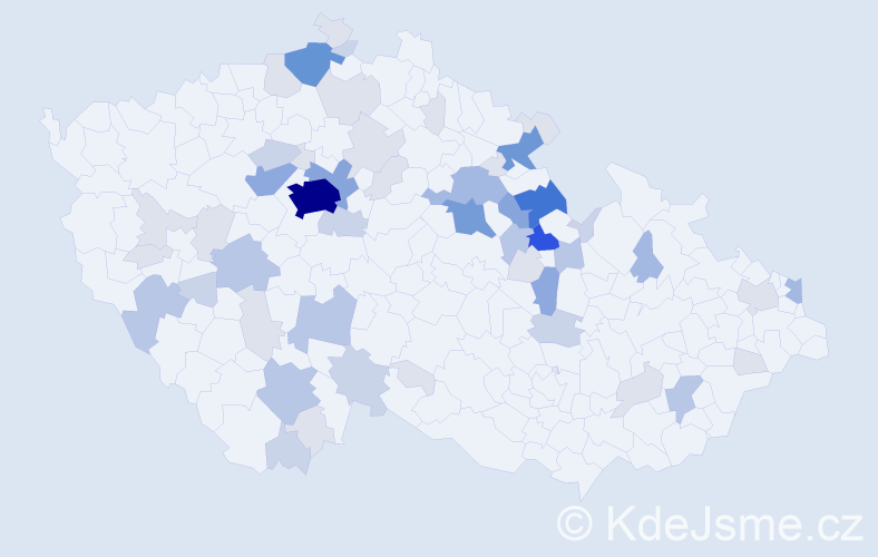 Příjmení: 'Kopsová', počet výskytů 173 v celé ČR