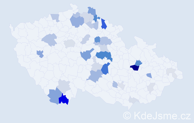 Příjmení: 'Remsová', počet výskytů 106 v celé ČR