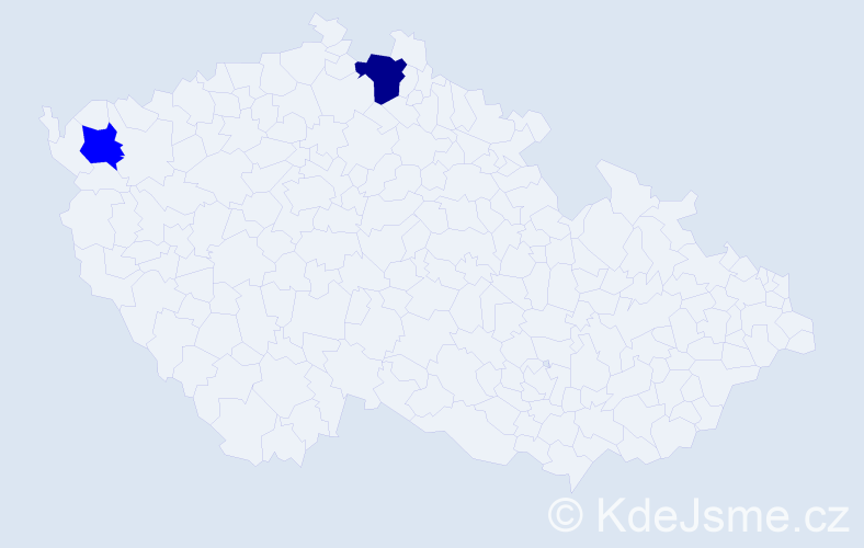 Příjmení: 'Contractor', počet výskytů 3 v celé ČR