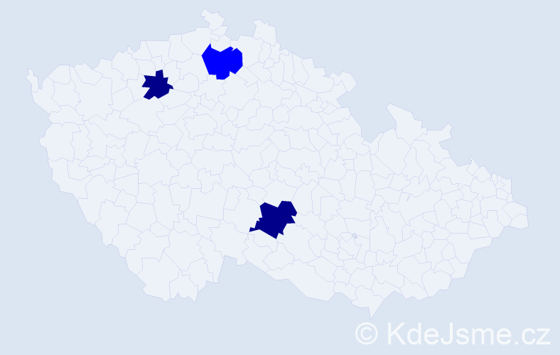 Příjmení: 'Garbier', počet výskytů 5 v celé ČR