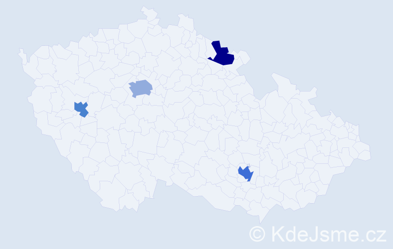 Příjmení: 'Serrano', počet výskytů 6 v celé ČR