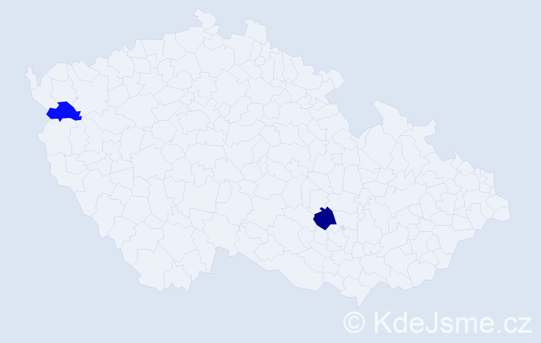 Příjmení: 'Dennison', počet výskytů 5 v celé ČR
